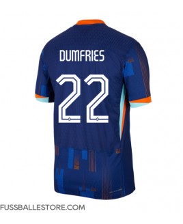 Günstige Niederlande Denzel Dumfries #22 Auswärtstrikot EM 2024 Kurzarm